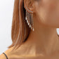 E1137 Jewelry Water Drop Diamond Simple Tassel Personality Fashion Ear Hanging Sweet Cool Girl Earrings