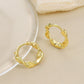 Ins wavy twist earrings female fashion temperament matte irregular geometric earrings simple net red earrings