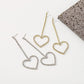 E1551 Rhinestone Tassel Love Geometric Earrings Exaggerated Long Fairy Earrings Modern Temperament Earrings