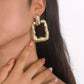 E186 Exaggerated Retro Metal Square Fashion Earrings Cold Thread Atmospheric Earrings Women