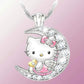 Jewelry Children's Pendant Necklace Female Moon Cute Animal Accessories Cartoon Kitten Jewelry