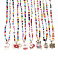 Christmas Ornament Fashion Drip Oil Pendant Christmas Tree Clavicle Chain Bohemian Colorful Handmade Rice Beads
