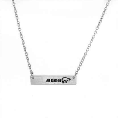 Explosive jewelry mother's day gift simple fashion mother bear pendant necklace female mama bear clavicle chain