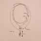 Fashion Vintage Alloy Lotus Snake Necklace Multilayer Pendant Necklace Ladies Accessories