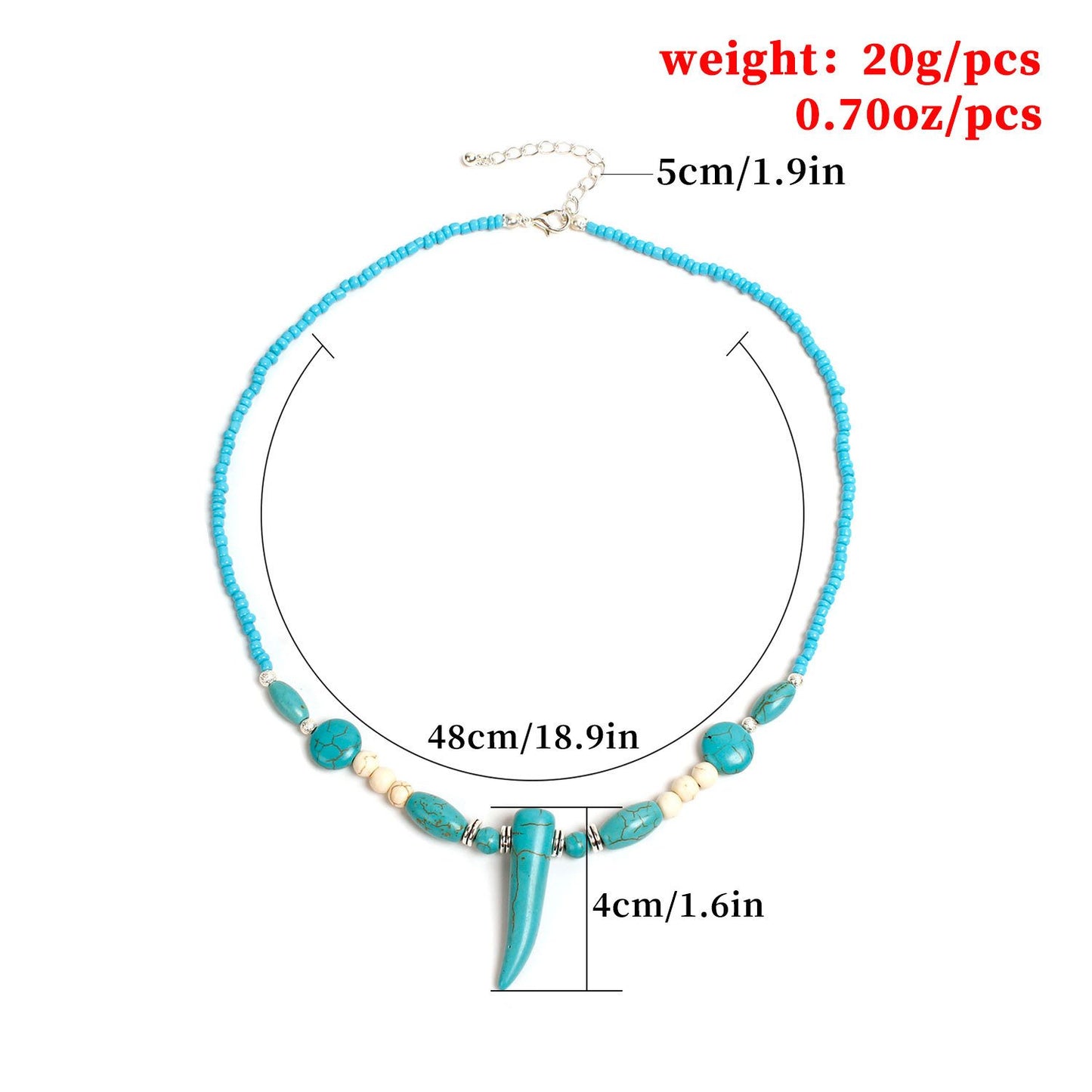 Jewelry Ivory Beads Turquoise Necklace Ladies Fashionable Simple Short Money Jewelry
