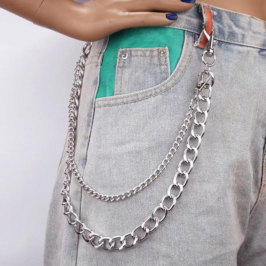 Jewelry Vintage Hip Hop Tassel Frosty Body Chain Ladies Cargo Punk Metal Chain Waist Chain