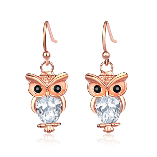 Women's Animal Series Stud Earrings Small Fresh Owl Earrings Jewelry