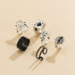 Jewelry Personality Dark Skull Mask Hollow Ring Set Hip Hop Geometric Spider Hand Jewelry Female