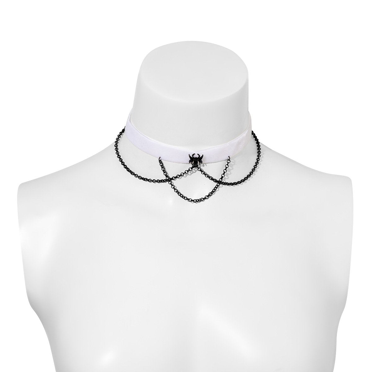 Jewelry Sweet Cool Gothic Spider Flannel Choker Necklace Simple Tassel Chain Necklace Female