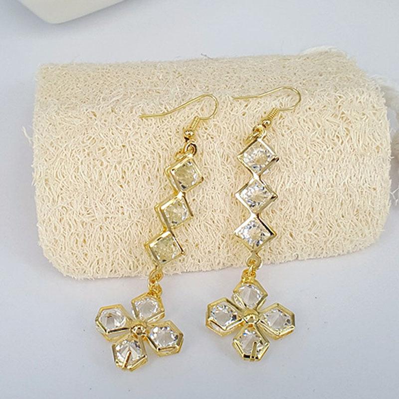 Long Earrings Rhombus Earrings Earrings Alloy Earrings Fashion Exaggerated Earrings