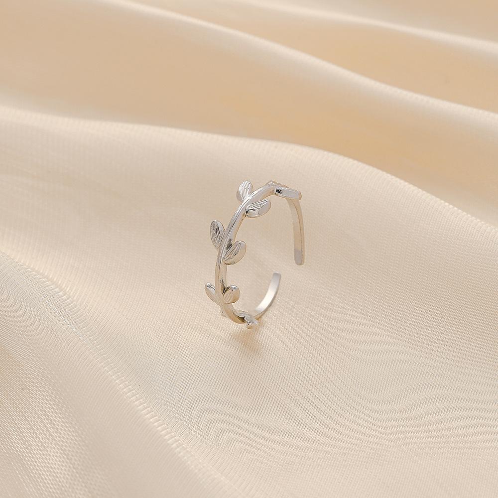 Chaobaita high-level cold stainless steel opening simple branch adjustable personality ring