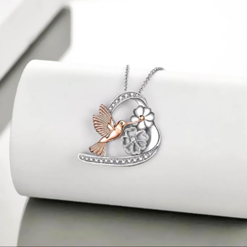 Jewelry Fashion Summer Daisy Bird Pendant Necklace Female Niche Design Sense Flower Jewelry