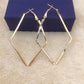 Simple Fashion Rhombus Earrings Geometric Earrings Female Ear Hanging Earrings