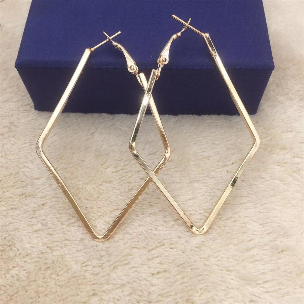 Simple Fashion Rhombus Earrings Geometric Earrings Female Ear Hanging Earrings