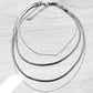 Jewelry Mix Thickness Cross Chain Pendant Necklace Geometric Snake Bone Chain Multilayer Necklace Female