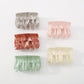 F4315 Glazed Color Fashion Resin Shark Clip French Retro Contrast Color Stripes Simple Internet Celebrity Hair Clip Female