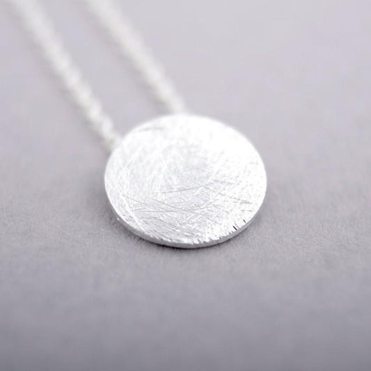 Popular jewelry exquisite round cake brushed plated clavicle chain supply