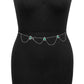 Jewelry sexy all-match water drop gemstone body chain female simple U-shaped ball chain waist chain