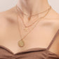 Jewelry punk multi-layer pentagram geometric pendant necklace female niche design high-end necklace