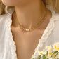 Jewelry simple square micro-inlaid star-shaped tag necklace female hip-hop metal chain collarbone necklace