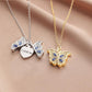 Women's Butterfly ILoveYou Heart Shape Album Box Pendant Necklace Jewelry