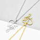 Fashion titanium steel faith peach heart necklace female faith English name small gift inspirational slogan necklace