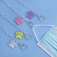 Children's mask chain glasses chain cartoon bear claw color transparent acrylic mask chain anti-lost lanyard 48cm