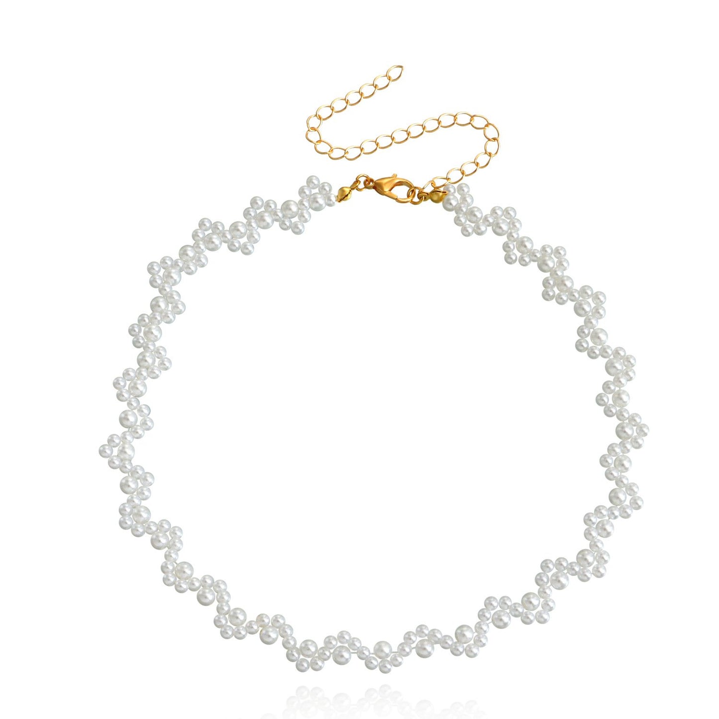 Jewelry niche white imitation pearl necklace necklace female wild beaded necklace choker