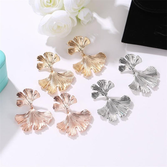 Earrings Personality Flowers Ginkgo Leaf Earrings Ethnic Creative Versatile Retro Earrings Earrings