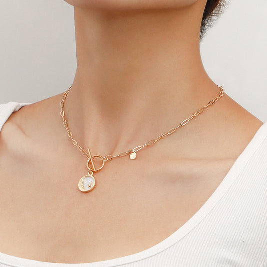 Jewelry Fashion Creative Fritillary Pendant Necklace Sweater Chain Female Trendy Cool Gentle Design Necklace