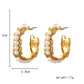 Light luxury, niche, high-end design, square geometry, irregular hammered pearl earrings, gentle temperament ear accessories