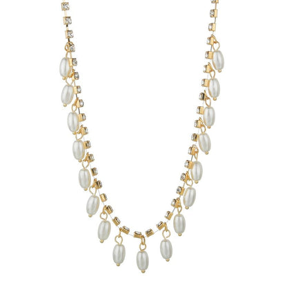 Accessories Boho Pearl Necklace Fashion Rhinestone Clavicle Chain Women Jewelry