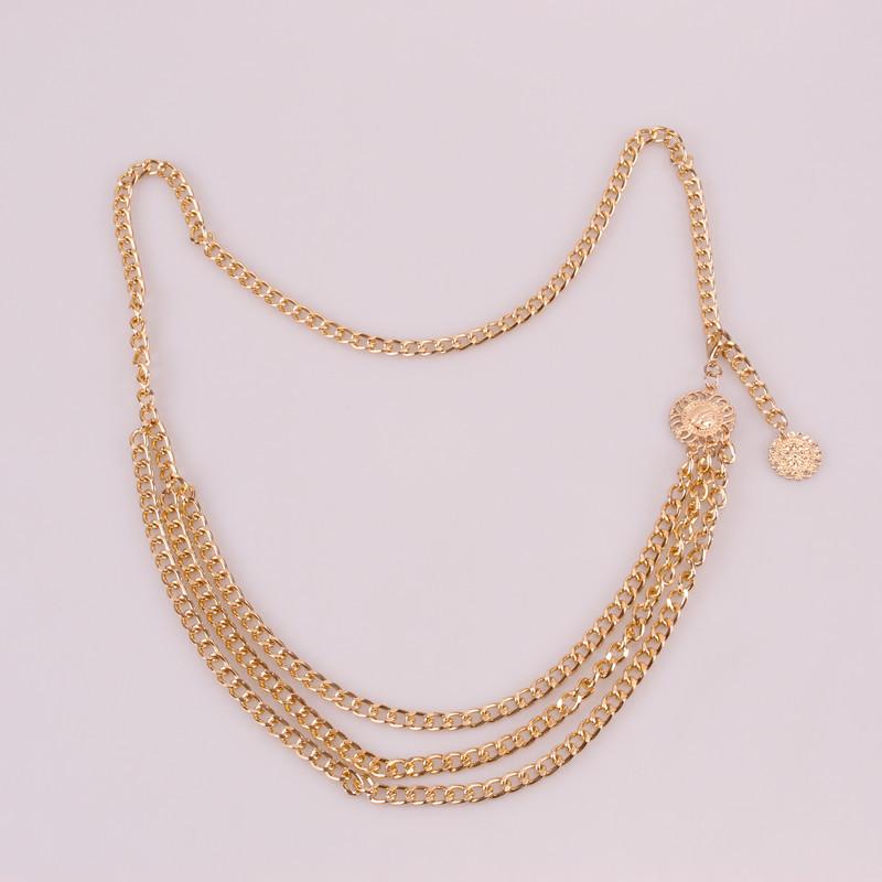 Jewelry alloy multi-layer exaggerated body chain female queen head portrait retro street shooting waist chain