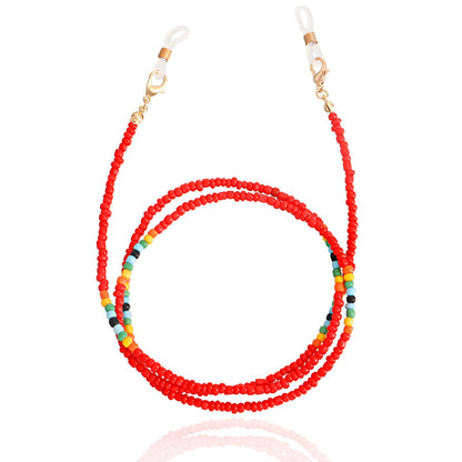 Accessories trend color rice beads glasses chain jewelry beaded accessories mask chain non-slip