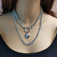 Jewelry Heart Openable Pendant Necklace Retro Creative Ring Multilayer Necklace Female