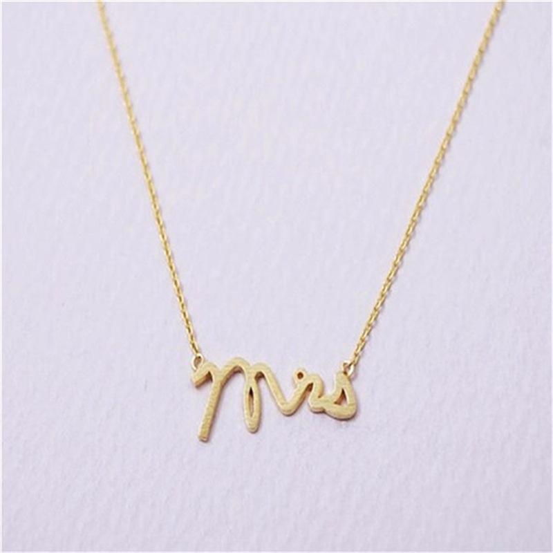 Popular Jewelry DIY Jewelry Accessories Alphabet Mrs Pendant Necklace Female Explosive Necklace