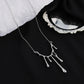 Cold and fresh water drop lava pendant necklace ins niche sweet cool hip-hop long sweater chain trend street shooting