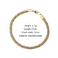 Men's Stainless Steel Vacuum Gold Plated Bracelet Fashion Simple Mesh Twist Chain Bracelet