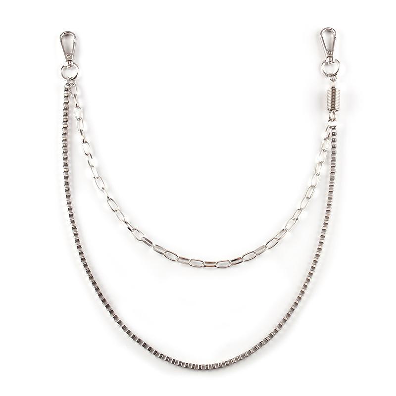 Pants chain ins net red metal iron chain pants hanging chain ornaments double-layer spring hip-hop pants chain trend for men and women