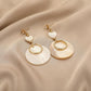 Fashion Circle Shell Long Earrings Heart Earrings Simple Geometric Tassel Earrings For Women