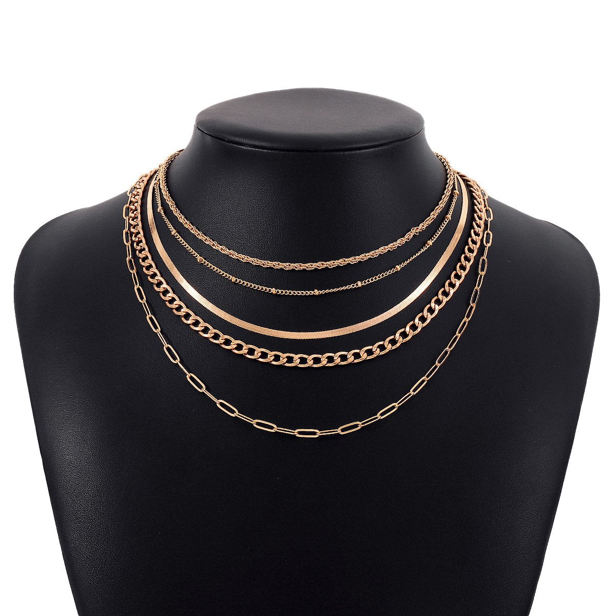 N1233 exaggerated multi-layered necklace hip-hop sweet cool personality niche collarbone necklace female