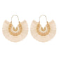 Ethnic tassel earrings retro exaggerated fan-shaped lace pattern earrings earrings earrings