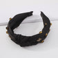 F3735 simple solid color headband fashion fabric knotted hair accessories catwalk temperament rhinestone retro headband female