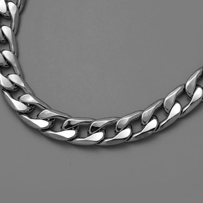 Hip Hop Simple Stainless Steel NK Cuban Chain Necklace Versatile Fashion Men's Single Chain Jewelry Male