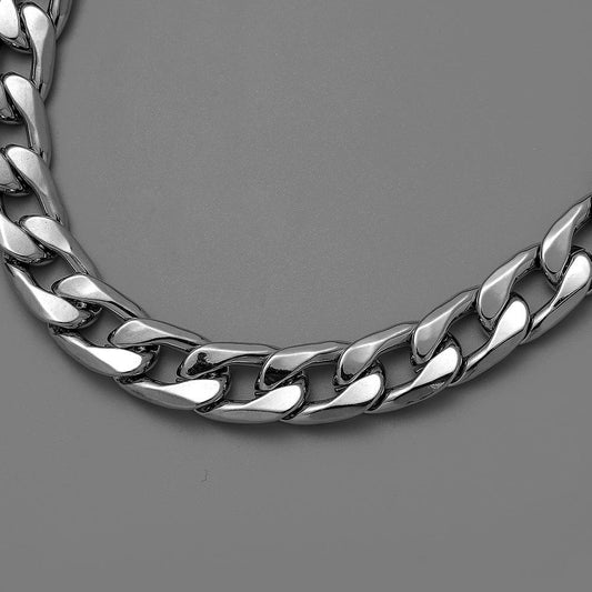 Hip Hop Simple Stainless Steel NK Cuban Chain Necklace Versatile Fashion Men's Single Chain Jewelry Male