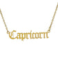 Fashion Personality Creative Item Jewelry Old English Cut Zodiac Necklace Straight