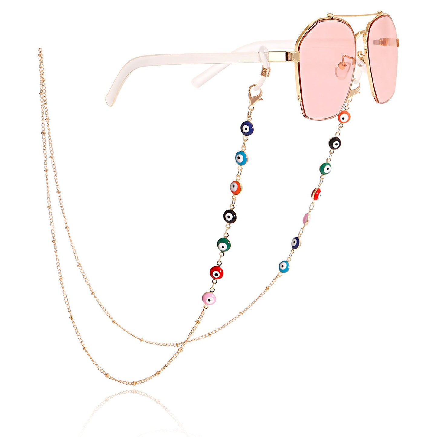Jewelry Glasses Chain Mask Hanging Chain Fashion Crystal Devil Eyes Sunglasses Chain