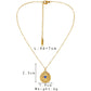 Light luxury simple personality stainless steel gold all-match vintage coin hollow star short necklace clavicle chain