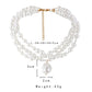 Exaggerated personality multi-layer pearl necklace trend fashion temperament three-layer collarbone necklace jewelry female