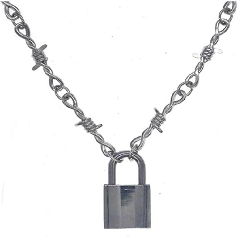 Necklace Jewelry Retro Punk Thorn Thorn Lock Necklace Frosty Trendy Hip Hop Necklace